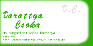dorottya csoka business card