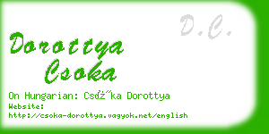 dorottya csoka business card